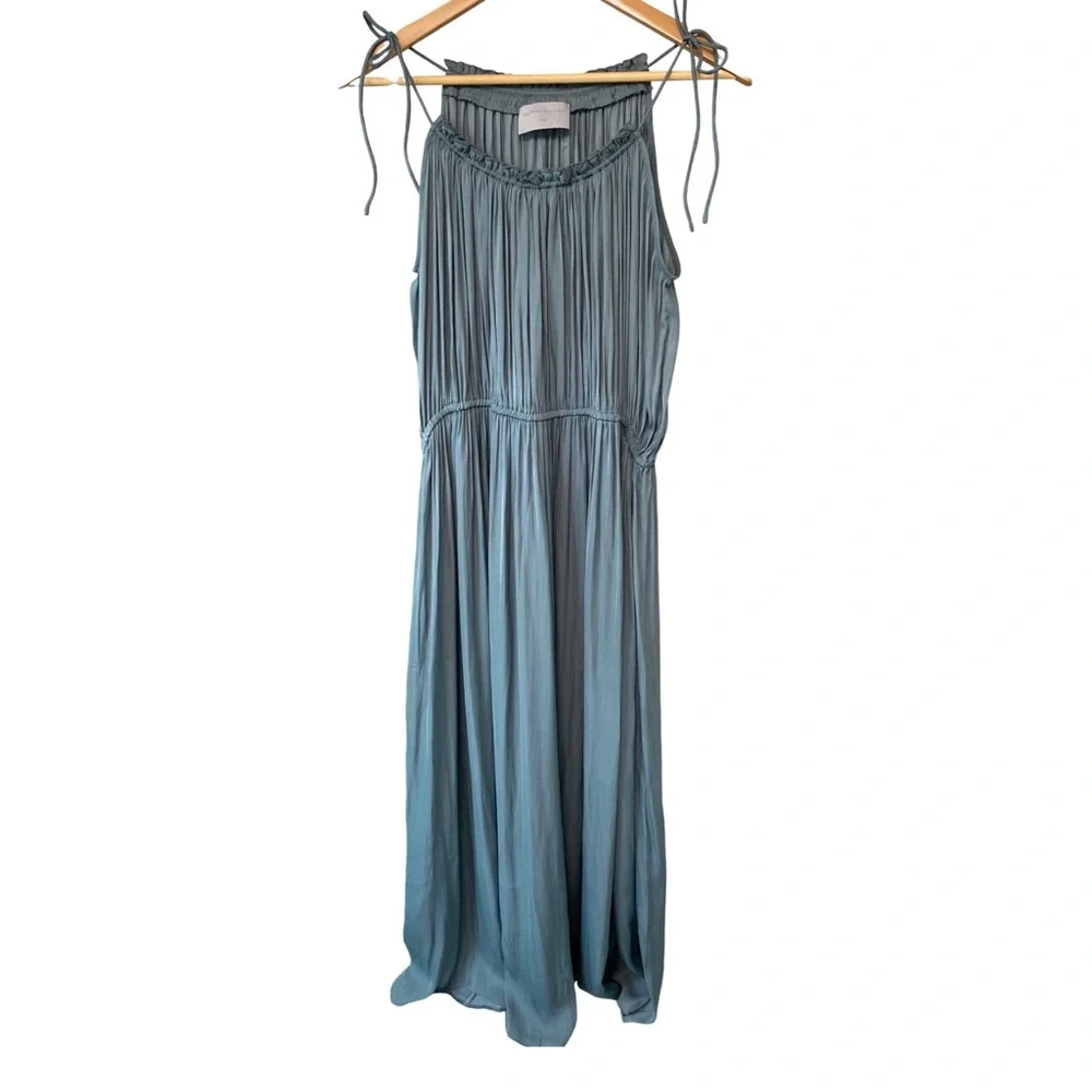 Modern Citizen Blue Gray Maxi Dress with Tie Straps - Picture 8 of 14